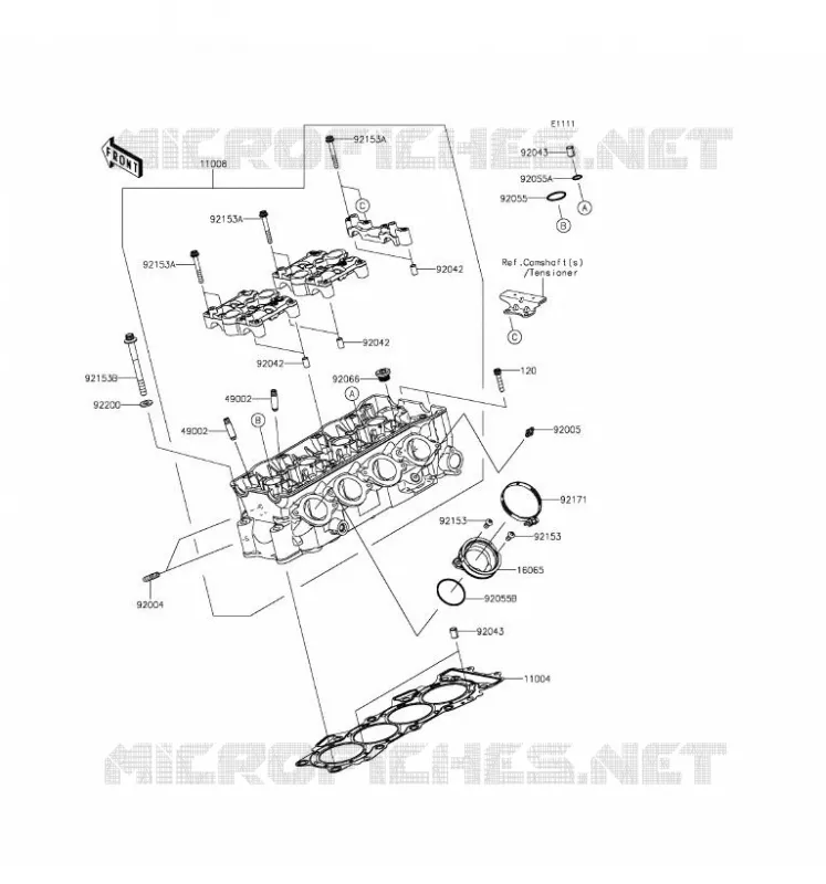CULASSE Kawasaki MOTOS 636 2016 NINJA ZX-6R ABS  ZX636FGF