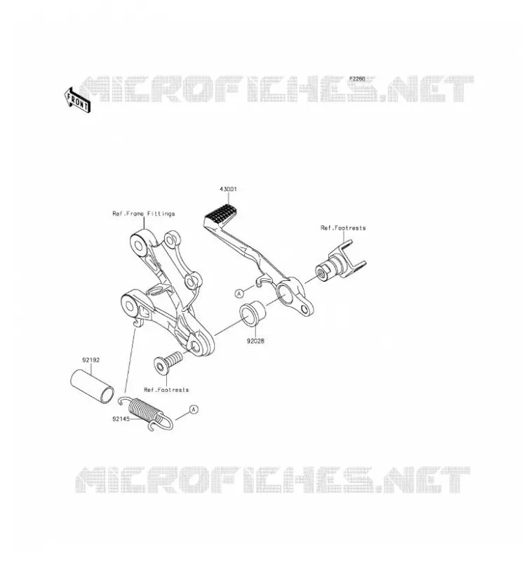PEDALE DE FREIN/TORQUE LINK Kawasaki MOTOS 636 2016 NINJA ZX-6R ABS  ZX636FGF
