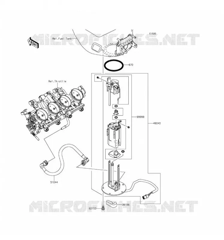 POMPE A ESSENCE Kawasaki MOTOS 636 2016 NINJA ZX-6R ABS  ZX636FGF