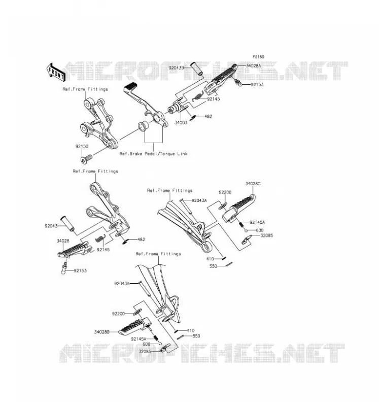 REPOSE PIED Kawasaki MOTOS 636 2016 NINJA ZX-6R ABS  ZX636FGF