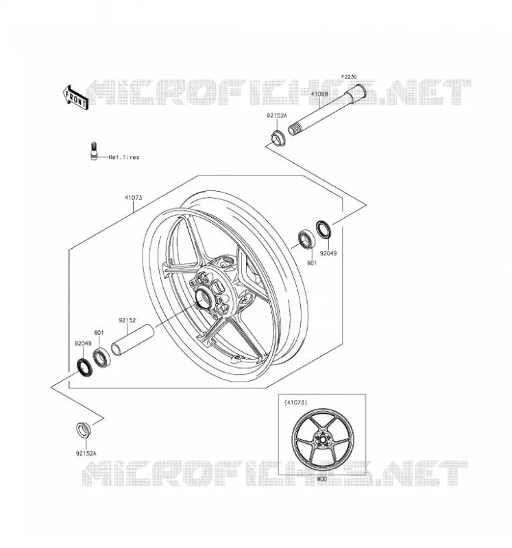 ROUE AVANT Kawasaki MOTOS 636 2016 NINJA ZX-6R ABS  ZX636FGF
