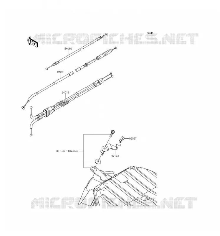 CABLES Kawasaki MOTOS 636 2016 NINJA ZX-6R ABS  ZX636FGF