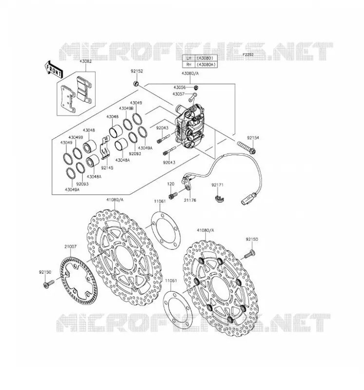 FREIN AVANT Kawasaki MOTOS 636 2016 NINJA ZX-6R ABS  ZX636FGF