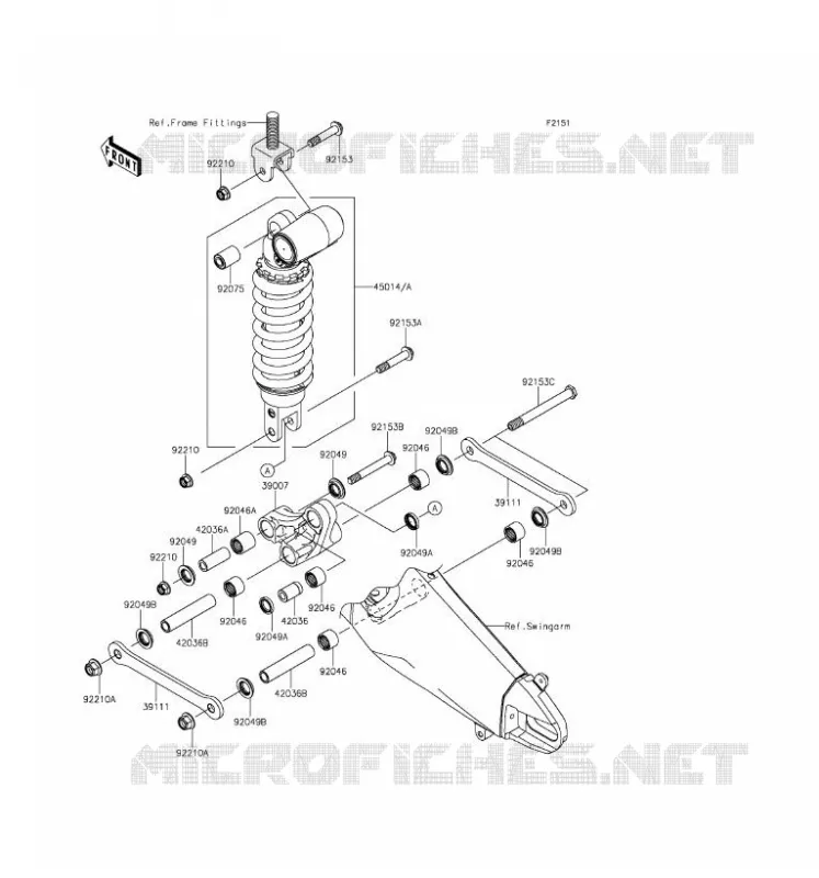 SUSPENSION/AMORTISSEUR Kawasaki MOTOS 636 2016 NINJA ZX-6R ABS  ZX636FGF