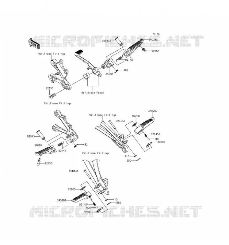 REPOSE PIED Kawasaki MOTOS 636 2016 NINJA ZX-6R ABS  ZX636FGFA