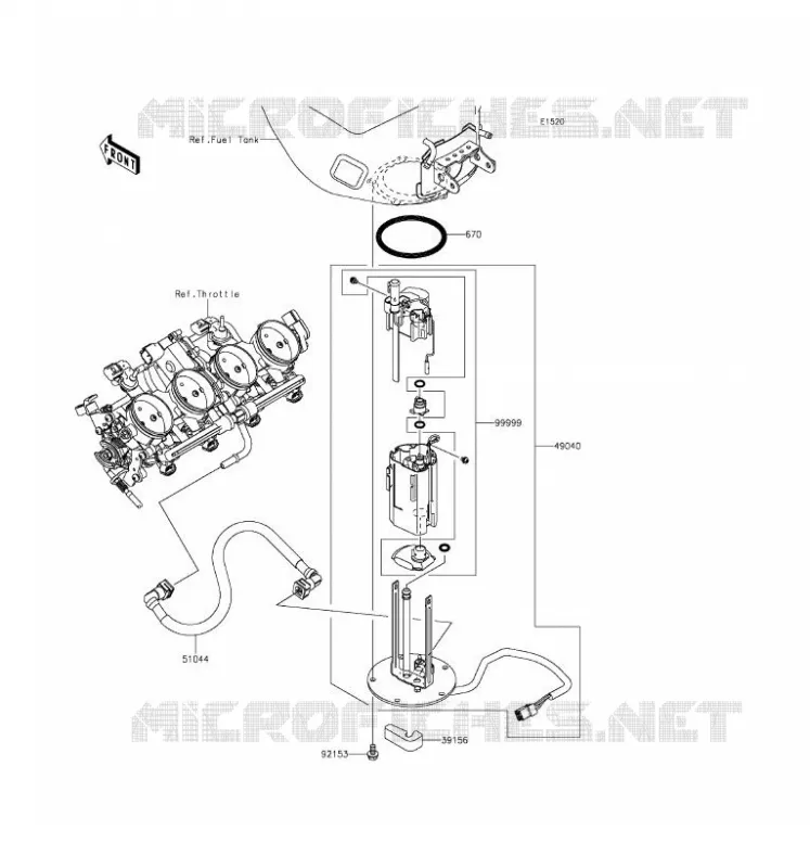 POMPE A ESSENCE Kawasaki MOTOS 636 2016 NINJA ZX-6R ABS  ZX636FGFA