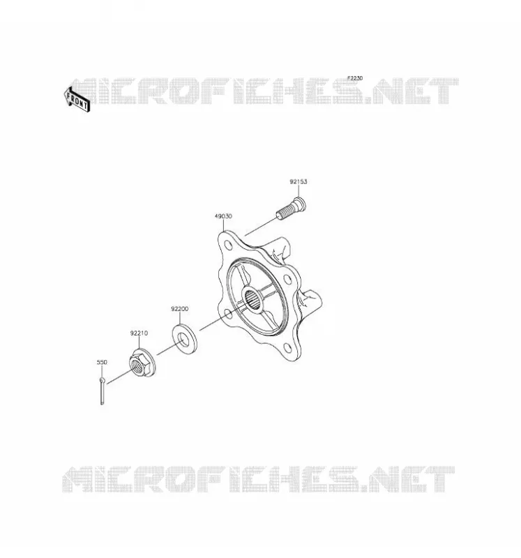 MOYEU AVANT/FREIN Kawasaki SSV 1000 2016 MULE PRO-DXT  KAF1000AGF