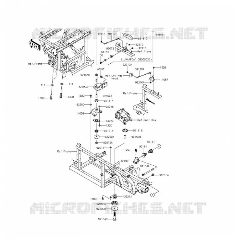 SUPPORT MOTEUR Kawasaki SSV 1000 2016 MULE PRO-DXT  KAF1000AGF