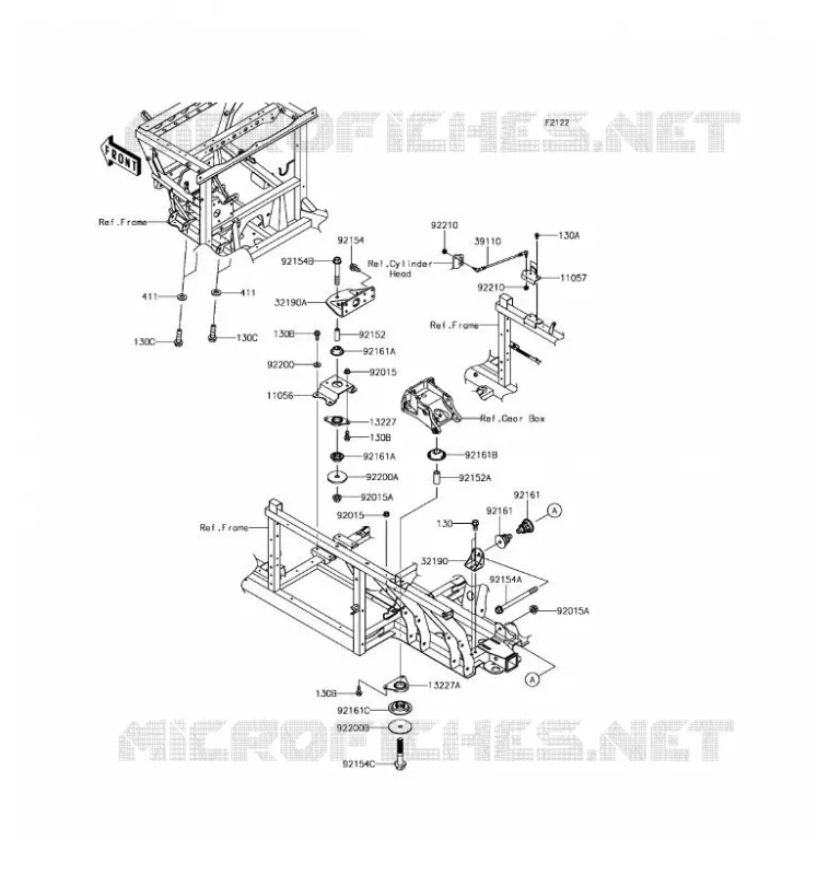 SUPPORT MOTEUR Kawasaki SSV 1000 2017 MULE PRO-DXT  KAF1000BHF