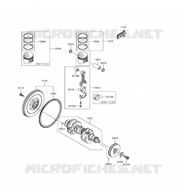 VILEBREQUIN/PISTON Kawasaki SSV 1000 2017 MULE PRO-DXT  KAF1000BHF
