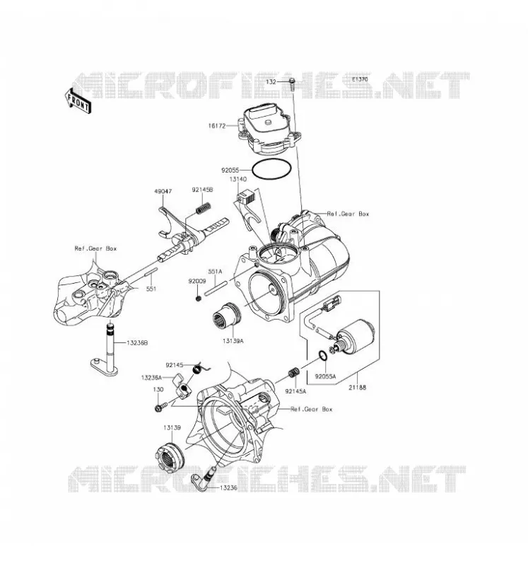 SELECTEUR Kawasaki SSV 1000 2016 MULE PRO-DXT  KAF1000CGF