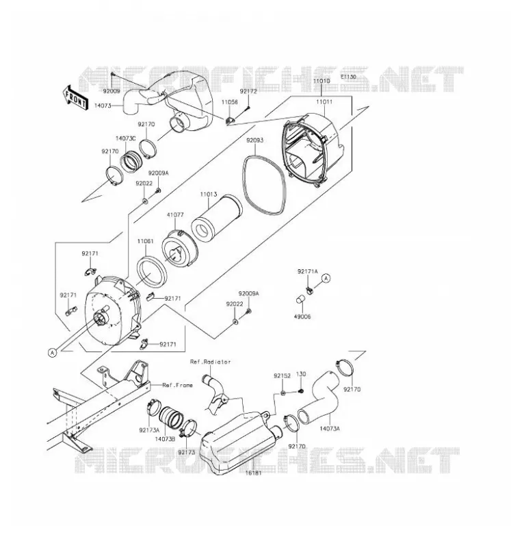 FILTRE A AIR Kawasaki SSV 1000 2016 MULE PRO-DXT  KAF1000CGF