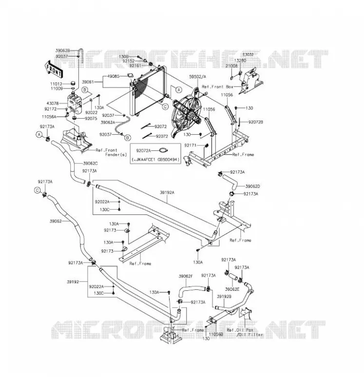 RADIATEUR Kawasaki SSV 1000 2016 MULE PRO-DX  KAF1000EGF