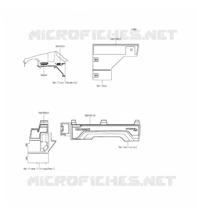 STICKER Kawasaki SSV 1000 2016 MULE PRO-DX  KAF1000EGF