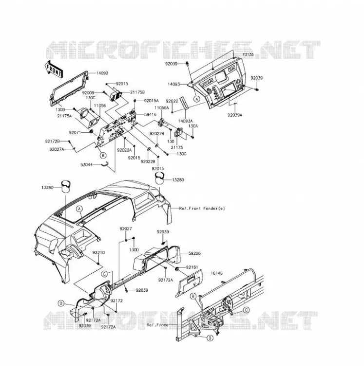 BOITE AVANT Kawasaki SSV 1000 2017 MULE PRO-DX  KAF1000FHF