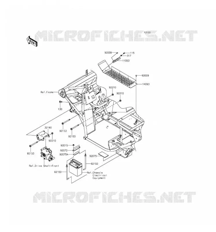 SUPPORT MOTEUR Kawasaki SSV 400 2016 MULE 610 4X4  KAF400AGF