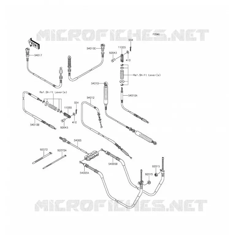 CABLES Kawasaki SSV 400 2016 MULE 610 4X4  KAF400AGF