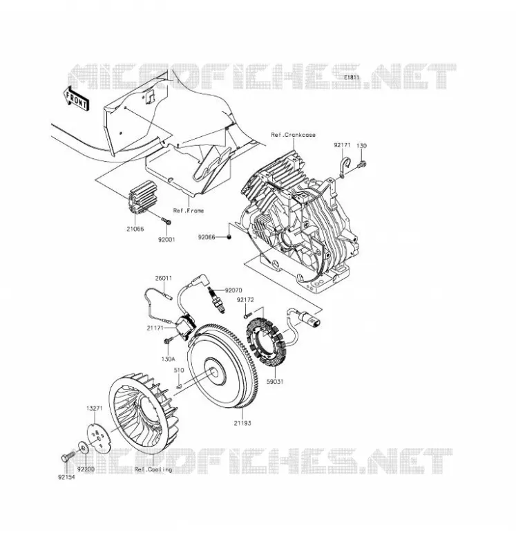 GENERATEUR/BOBINE Kawasaki SSV 400 2016 MULE 600  KAF400BGF