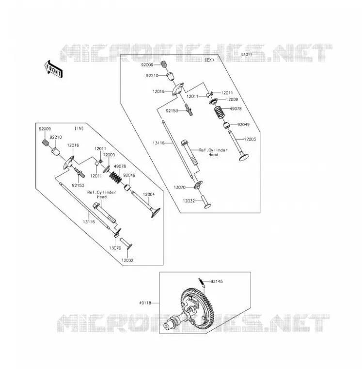 SOUPAPE/ARBRE A CAME Kawasaki SSV 400 2016 MULE 600  KAF400BGF