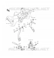 PEDALE DE FREIN/LEVIER ACCELERATEUR pour Kawasaki MULE 610 4X4 XC 2016