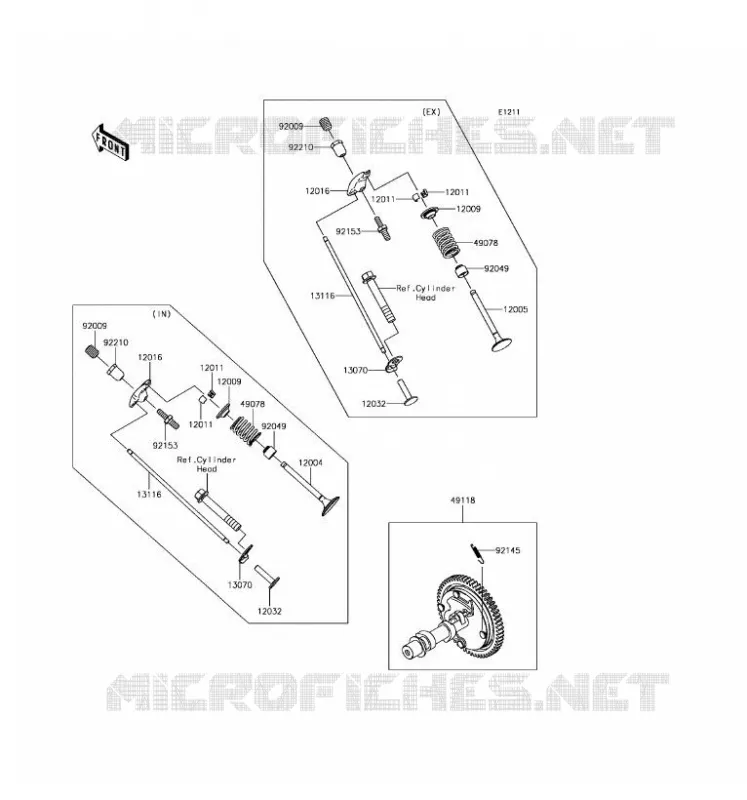 SOUPAPE/ARBRE A CAME Kawasaki SSV 400 2017 MULE SX  KAF400HHS