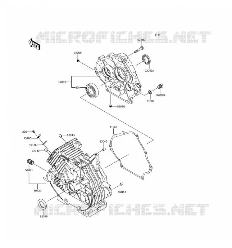 CARTER MOTEUR(S) Kawasaki SSV 400 2017 MULE SX  KAF400JHF