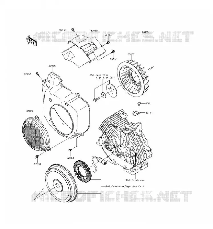 REFROIDISSEMENT Kawasaki SSV 400 2017 MULE SX  KAF400JHS