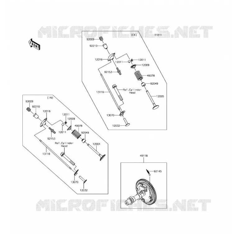 SOUPAPE/ARBRE A CAME Kawasaki SSV 400 2017 MULE SX  KAF400JHS