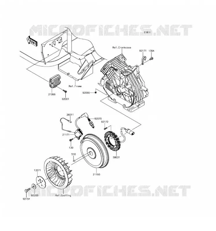 GENERATEUR/BOBINE Kawasaki SSV 400 2017 MULE SX  KAF400KHS