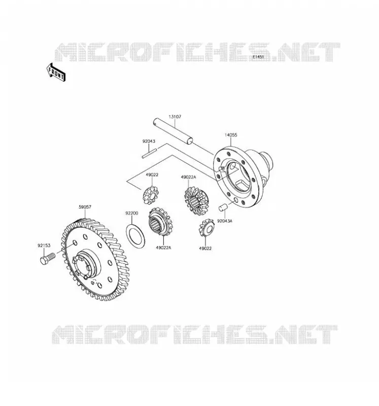 DIFFERENTIEL Kawasaki SSV 400 2017 MULE SX  KAF400LHS