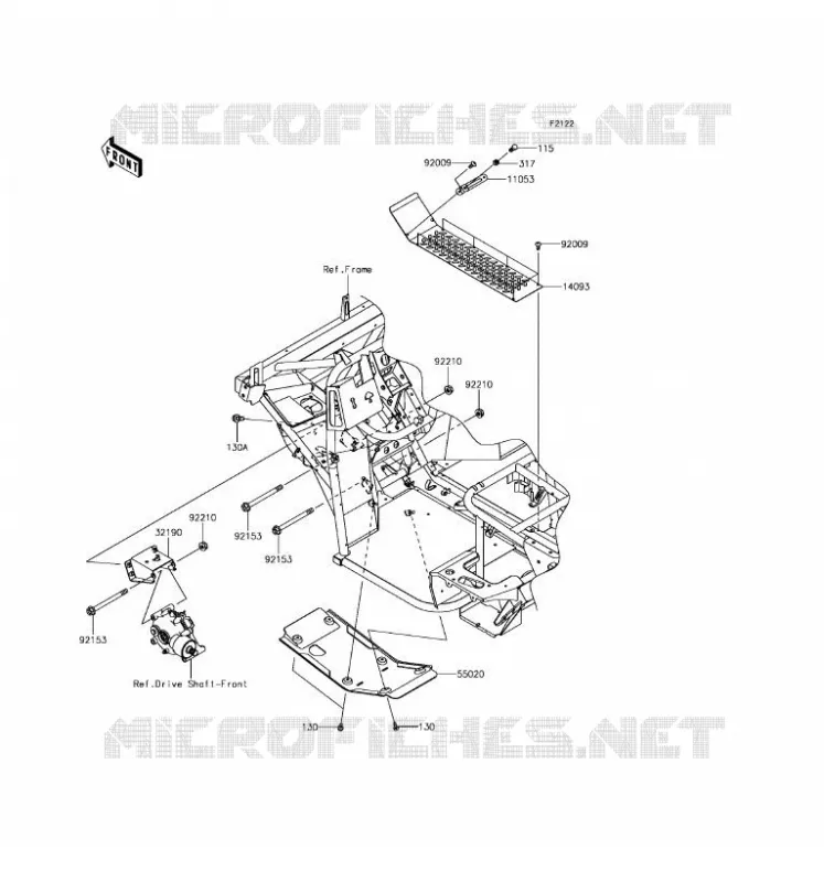 SUPPORT MOTEUR Kawasaki SSV 400 2017 MULE SX  KAF400LHS
