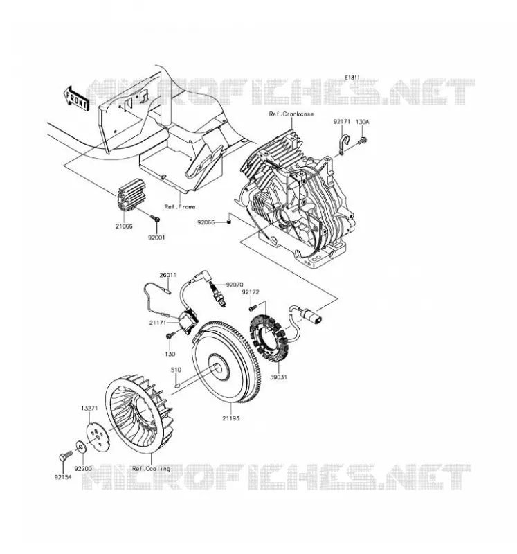 GENERATEUR/BOBINE Kawasaki SSV 400 2017 MULE SX  KAF400MHF