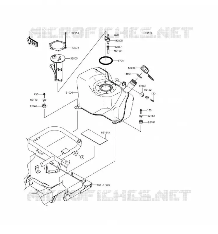 RESERVOIR CARBURANT Kawasaki SSV 400 2017 MULE SX  KAF400MHS