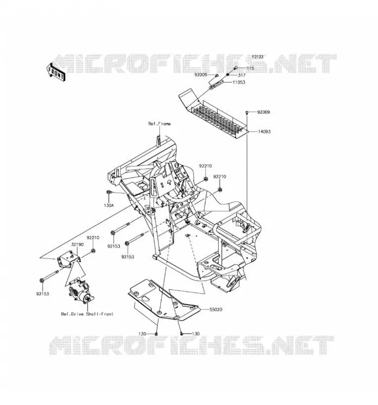 SUPPORT MOTEUR Kawasaki SSV 400 2017 MULE SX  KAF400MHS