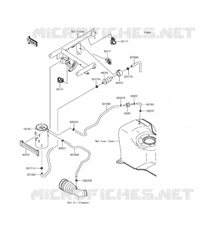 SYSTEME D'EVAPORATION CARBURANT Kawasaki SSV 400 2017 MULE SX  KAF400MHS