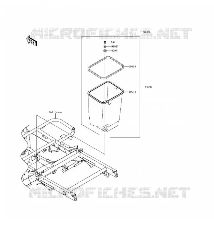 PIECE EN OPTION(CADRE) Kawasaki SSV 400 2017 MULE SX  KAF400NHF