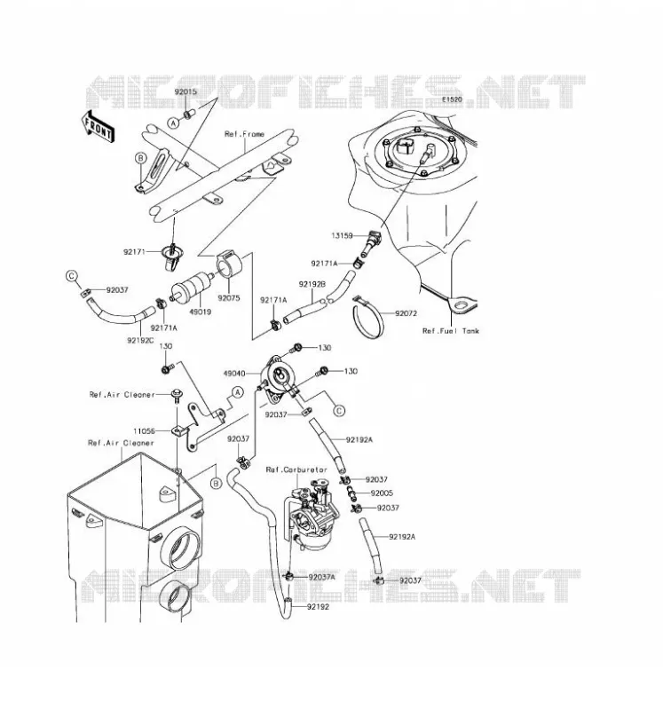 POMPE A ESSENCE Kawasaki SSV 400 2017 MULE SX  KAF400NHF