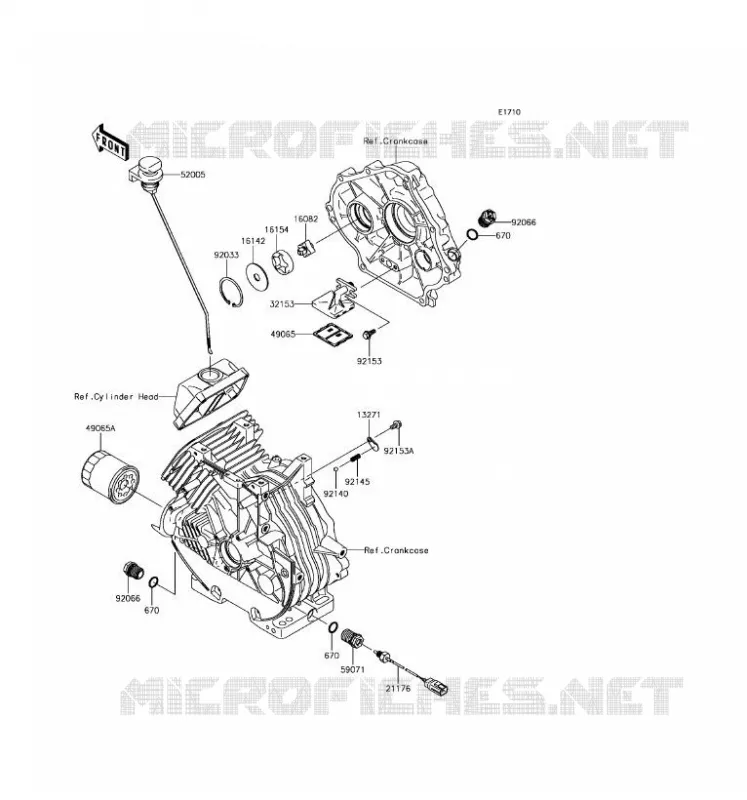 POMPE A HUILE/FILTRE &Agrave; HUILE Kawasaki SSV 400 2017 MULE SX  KAF400NHS