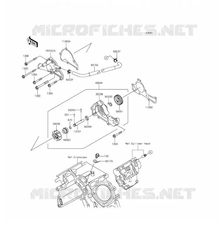 POMPE &Agrave; EAU Kawasaki SSV 620 2016 MULE 4010 4X4  KAF620MGF