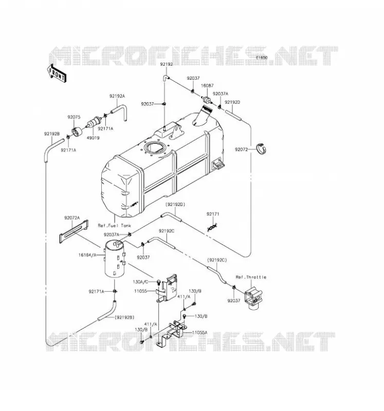 SYSTEME D'EVAPORATION CARBURANT Kawasaki SSV 620 2016 MULE 4010 4X4  KAF620MGF