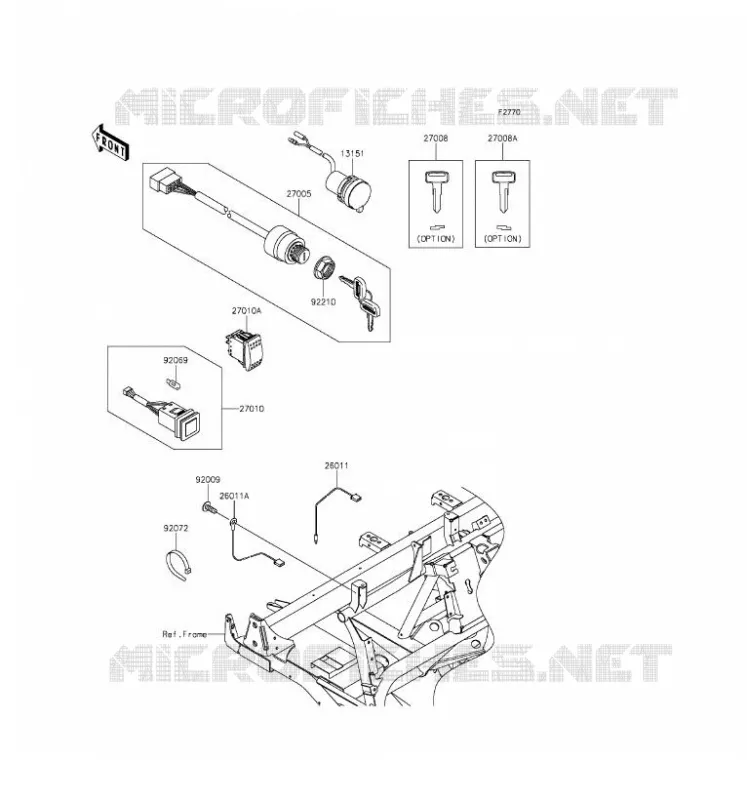 CONTACTEUR Kawasaki SSV 620 2016 MULE 4010 4X4  KAF620MGF