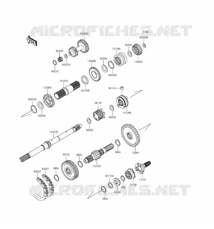 TRANSMISSION Kawasaki SSV 620 2017 MULE 4010 4X4  KAF620MHF