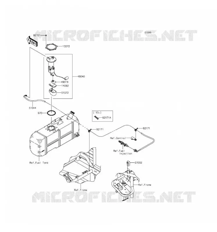 POMPE A ESSENCE Kawasaki SSV 620 2017 MULE 4010 4X4  KAF620MHF