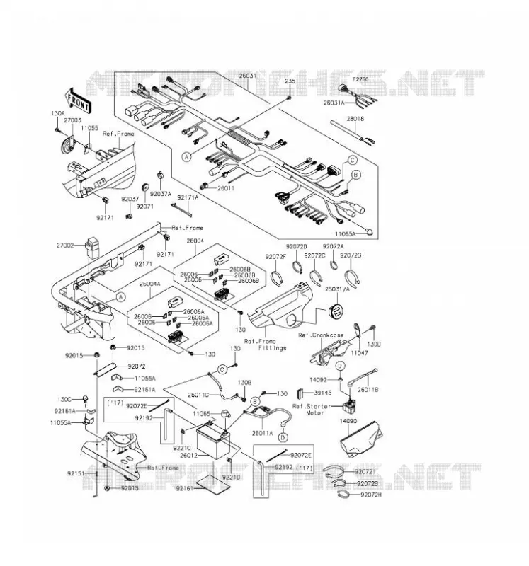 CHASSIS EQUIPMENT ELECTRIQUE Kawasaki SSV 620 2016 MULE 4000  KAF620PGF