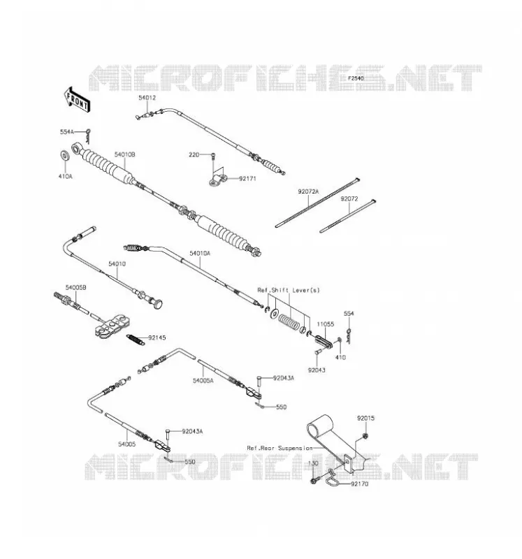 CABLES Kawasaki SSV 620 2017 MULE 4000  KAF620PHF