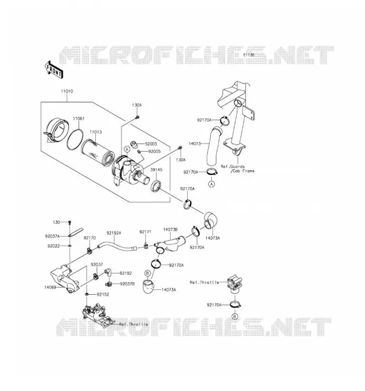 FILTRE A AIR Kawasaki SSV 620 2017 MULE 4000  KAF620PHF
