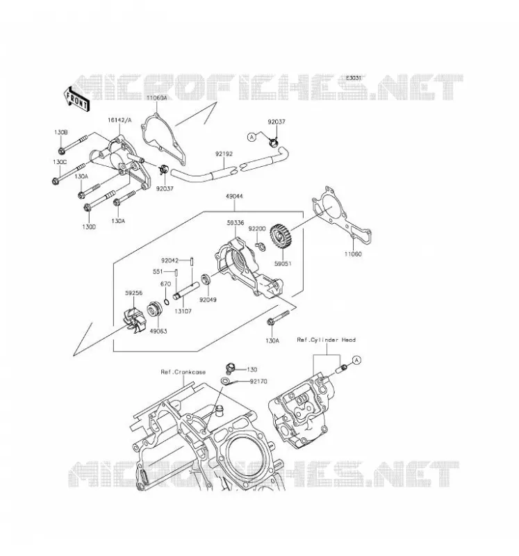 POMPE &Agrave; EAU Kawasaki SSV 620 2017 MULE 4000  KAF620PHF