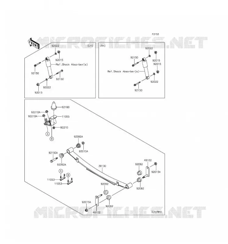 SUSPENSION ARRI&Egrave;RE Kawasaki SSV 620 2017 MULE 4000  KAF620PHF