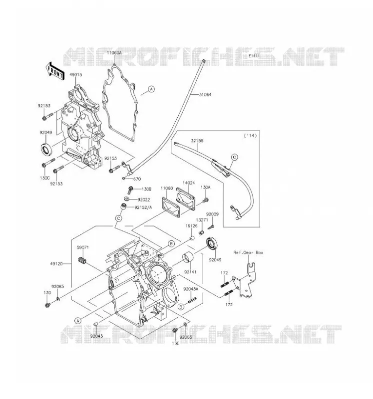 CARTER MOTEUR(S) Kawasaki SSV 620 2016 MULE 4010 TRANS 4X4  KAF620SGF