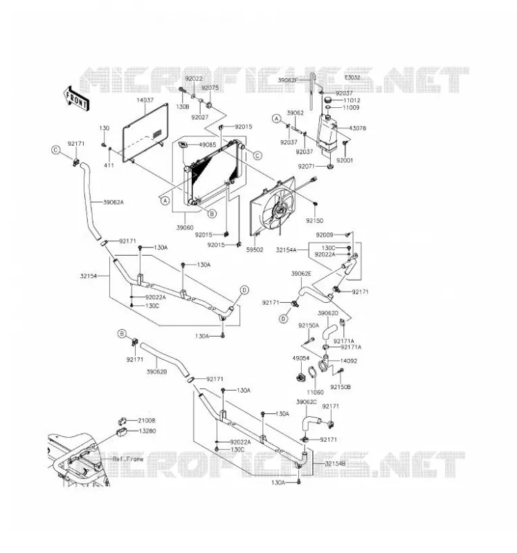 RADIATEUR Kawasaki SSV 620 2017 MULE 4010 TRANS 4X4  KAF620SHF